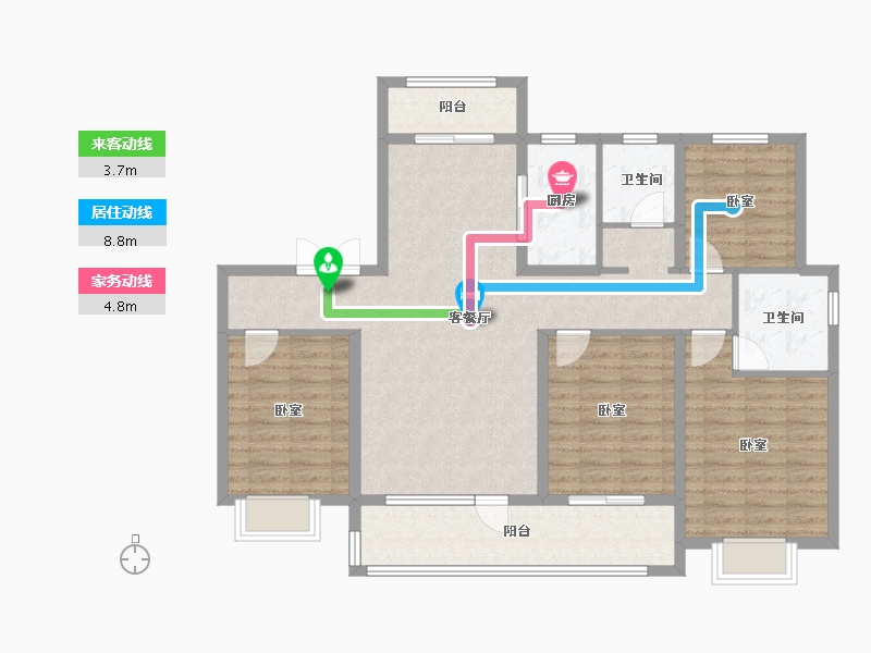 山东省-潍坊市-中南保利樾府-114.39-户型库-动静线