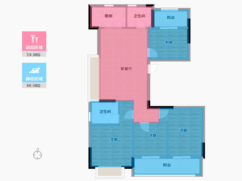 浙江省-温州市-九玥府-95.20-户型库-动静分区