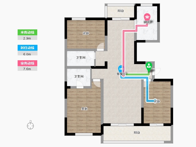 陕西省-西安市-滋水朝阳-112.00-户型库-动静线