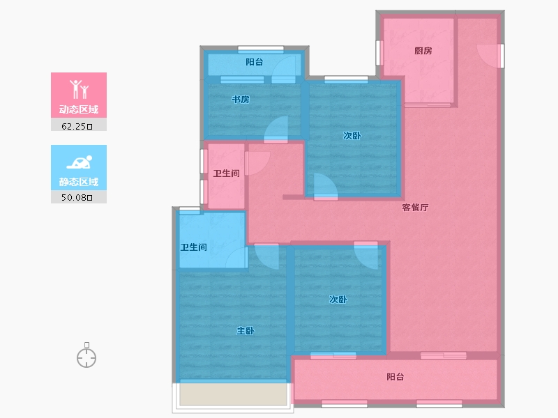 浙江省-温州市-红星温州天铂-99.20-户型库-动静分区