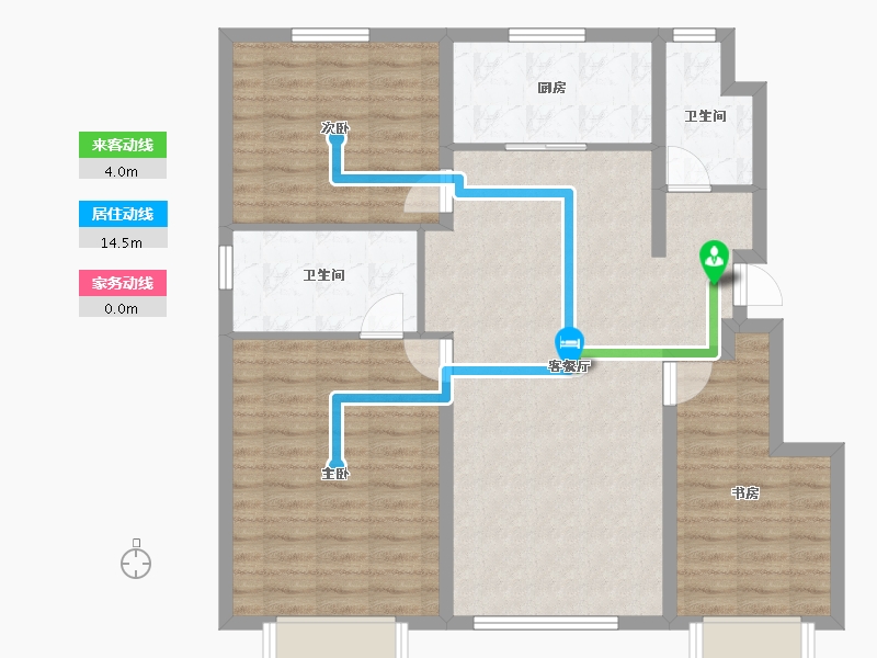 陕西省-西安市-远洋御山水-98.96-户型库-动静线