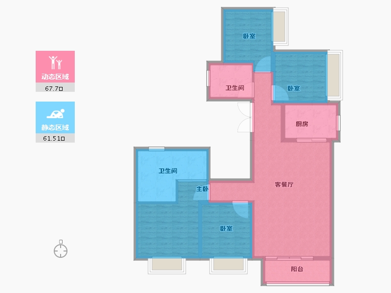 甘肃省-兰州市-兰州万达城-116.01-户型库-动静分区