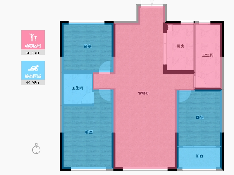 山东省-潍坊市-金庆盛世春天-99.20-户型库-动静分区