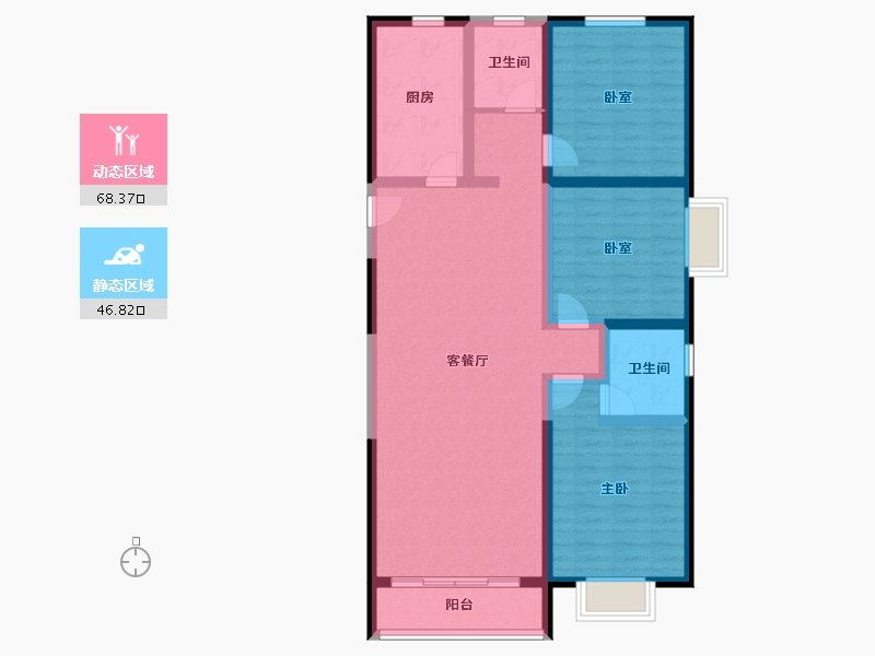 甘肃省-兰州市-中车共享城-103.00-户型库-动静分区