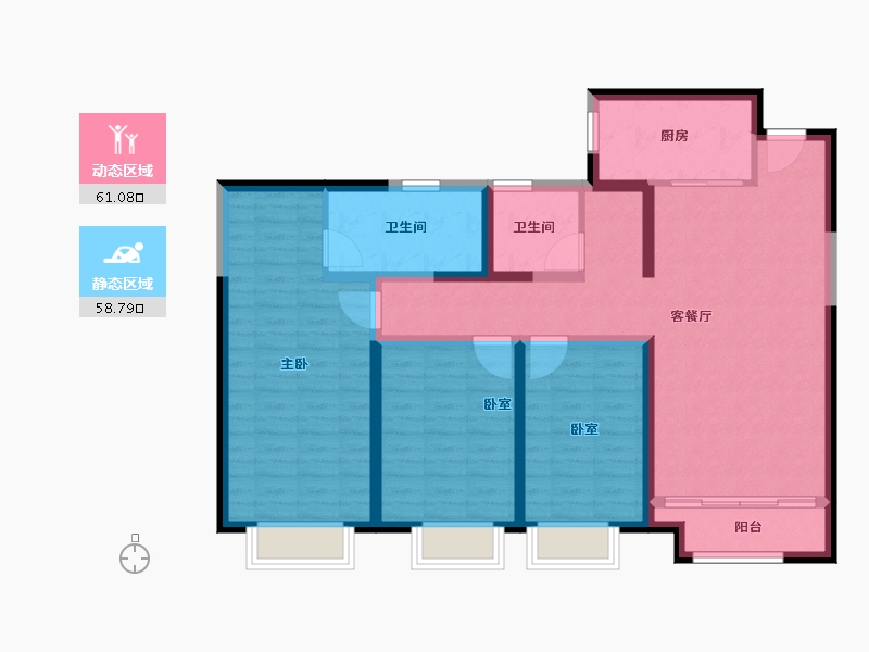 甘肃省-兰州市-中车共享城-107.00-户型库-动静分区