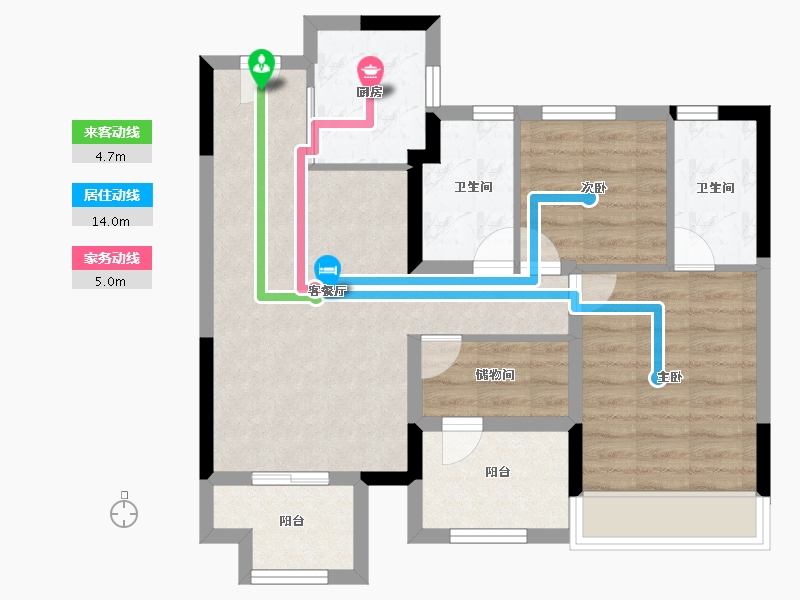 浙江省-温州市-德信东宸里-71.20-户型库-动静线