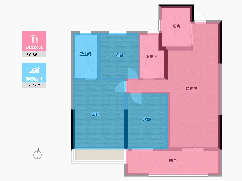 浙江省-温州市-温州未来之城-80.80-户型库-动静分区