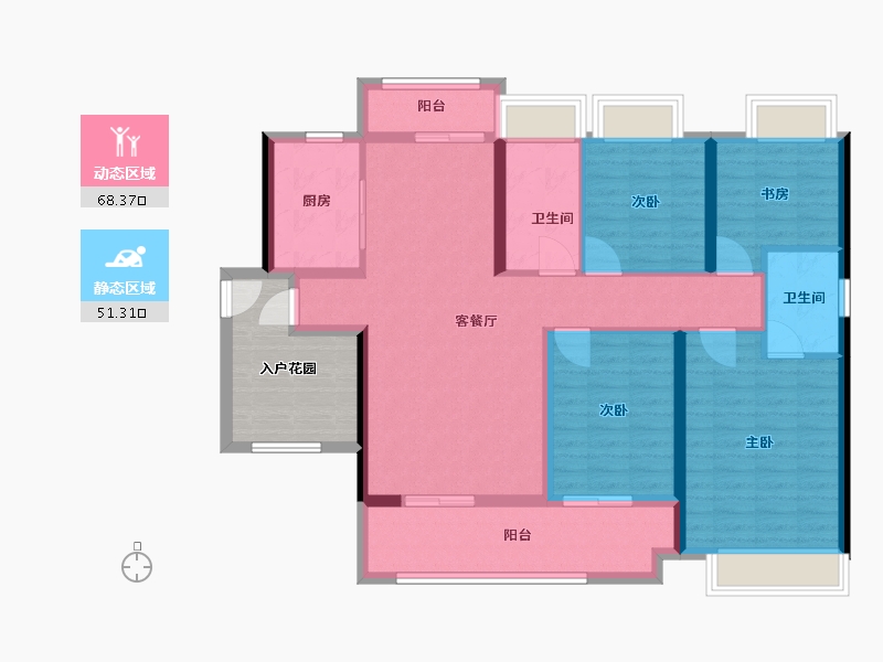 广东省-江门市-绿地-116.00-户型库-动静分区