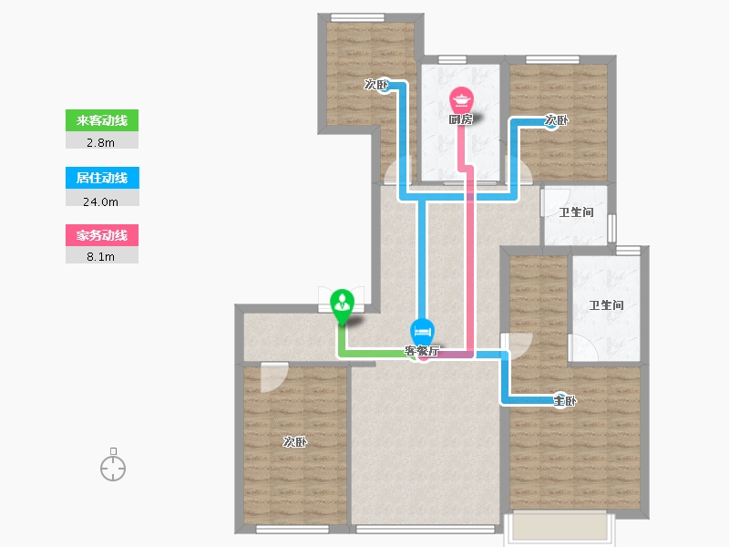 陕西省-西安市-绿城西安全运村-112.80-户型库-动静线