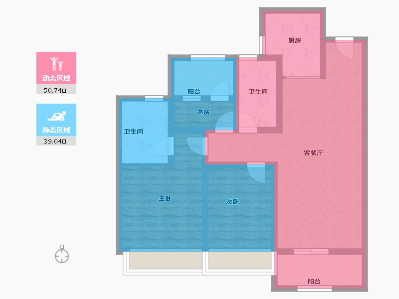 浙江省-温州市-红星温州天铂-78.40-户型库-动静分区