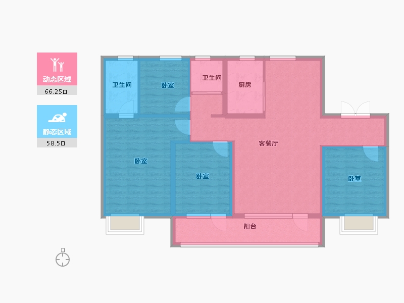 山东省-潍坊市-碧桂园凤翔府-111.99-户型库-动静分区