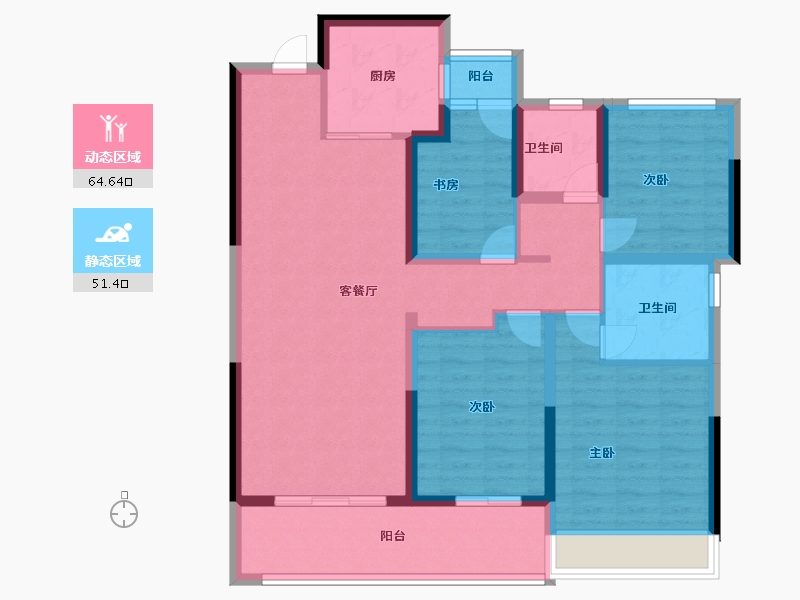 浙江省-温州市-温州未来之城-103.20-户型库-动静分区