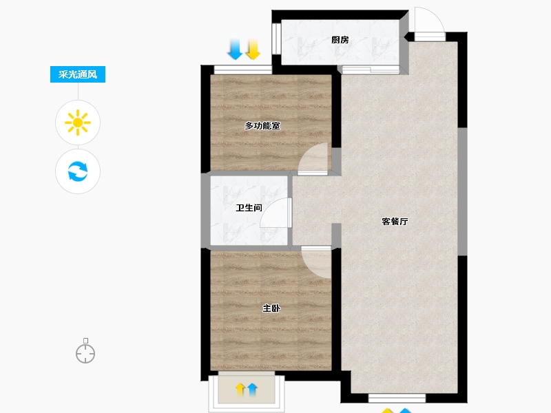 甘肃省-兰州市-中车共享城-54.75-户型库-采光通风