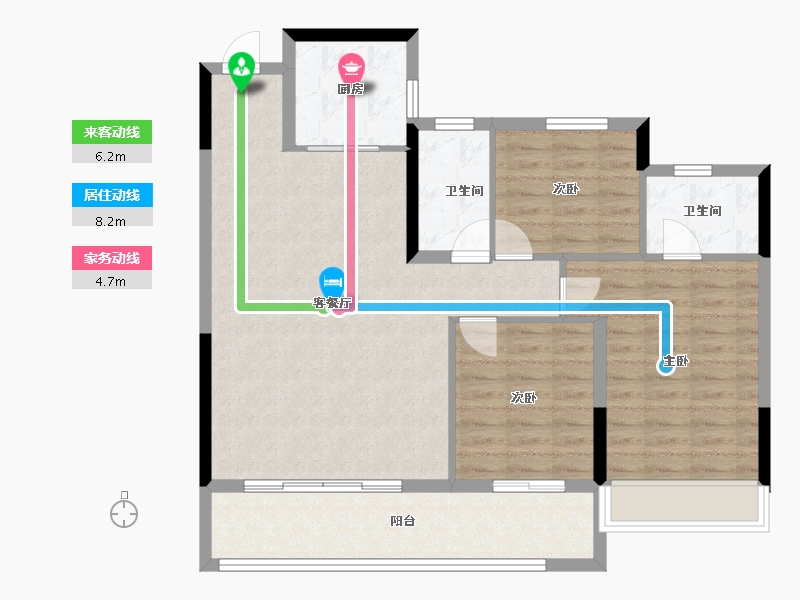 浙江省-温州市-九玥府-96.80-户型库-动静线