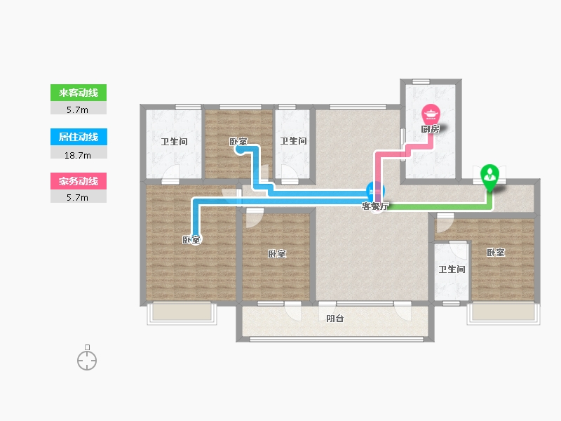 山东省-潍坊市-碧桂园凤翔府-144.00-户型库-动静线