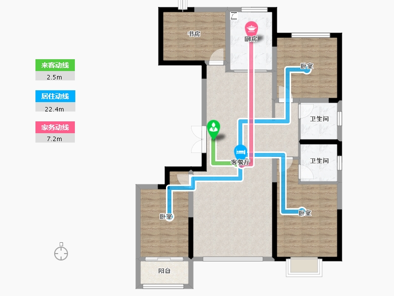 山东省-潍坊市-金庆盛世春天-109.60-户型库-动静线