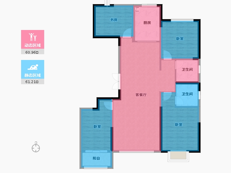 山东省-潍坊市-金庆盛世春天-109.60-户型库-动静分区