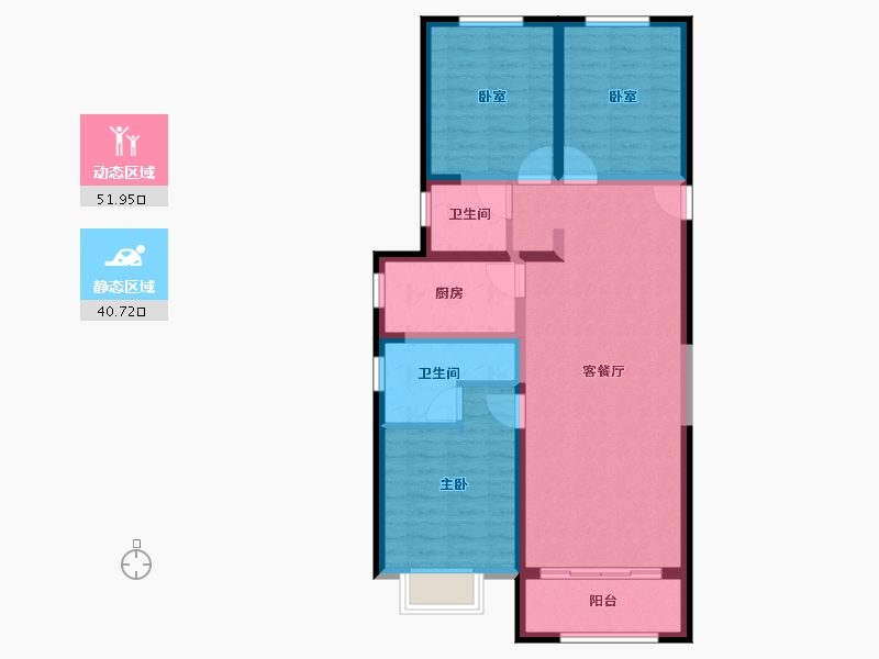 甘肃省-兰州市-中车共享城-82.28-户型库-动静分区