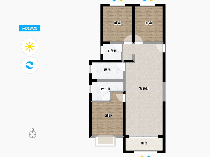 甘肃省-兰州市-中车共享城-82.28-户型库-采光通风