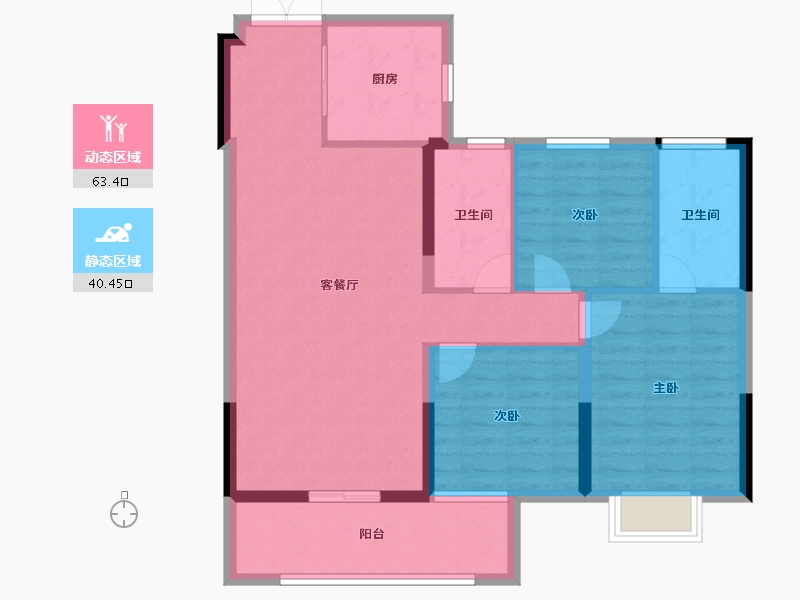 湖北省-武汉市-山海观-93.58-户型库-动静分区