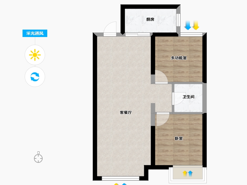 甘肃省-兰州市-中车共享城-55.84-户型库-采光通风