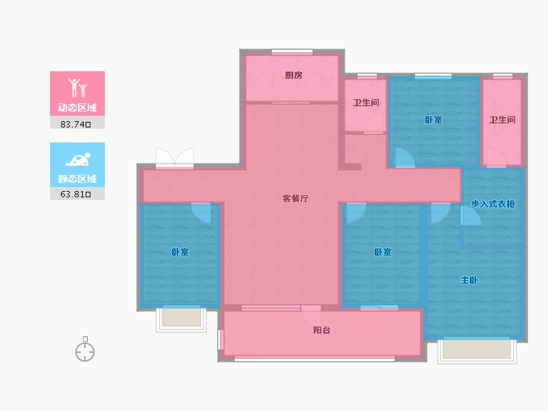 山东省-潍坊市-中南熙悦-132.80-户型库-动静分区