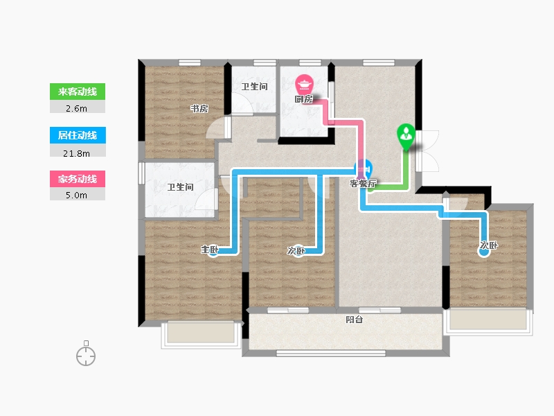 浙江省-温州市-多弗奥林匹克花园-114.40-户型库-动静线