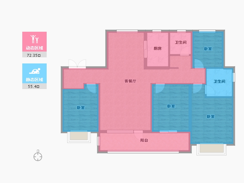 山东省-潍坊市-中南熙悦-114.40-户型库-动静分区