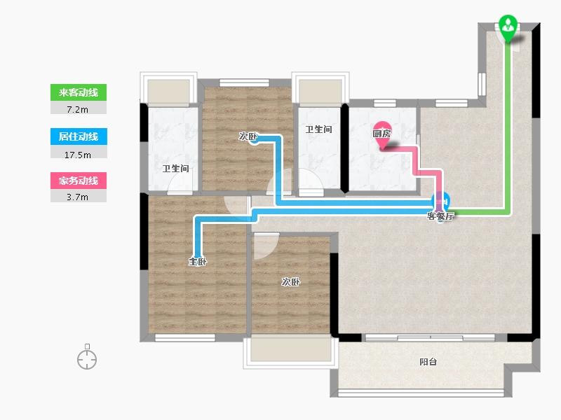 福建省-泉州市-建发映月-94.40-户型库-动静线