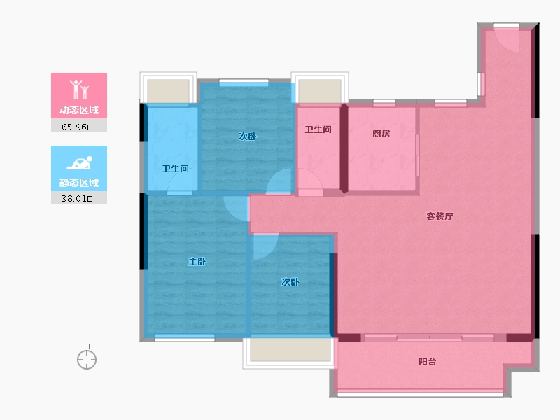 福建省-泉州市-建发映月-94.40-户型库-动静分区