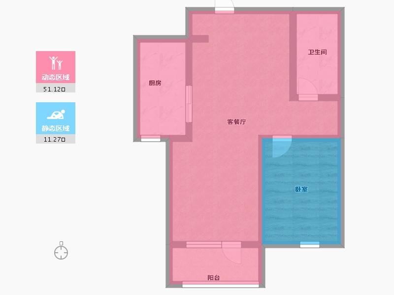 山东省-烟台市-鑫发小区东区-54.70-户型库-动静分区