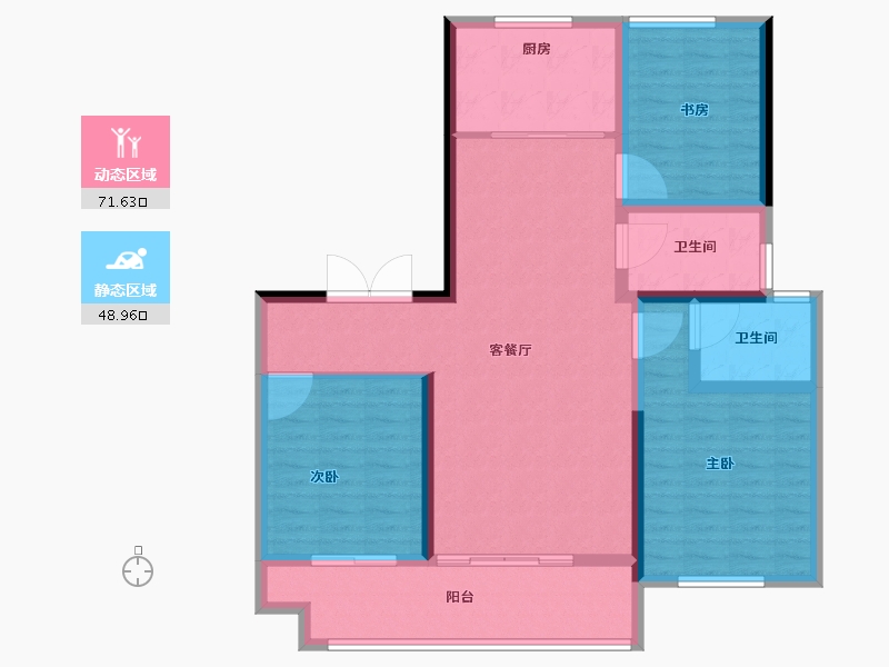 山东省-潍坊市-富丽世家-108.80-户型库-动静分区