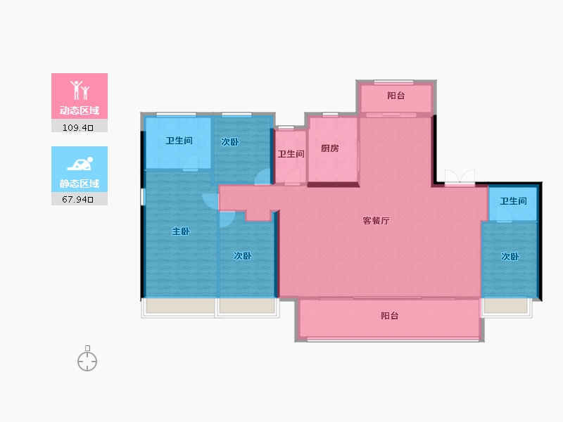 福建省-泉州市-建发映月-164.01-户型库-动静分区