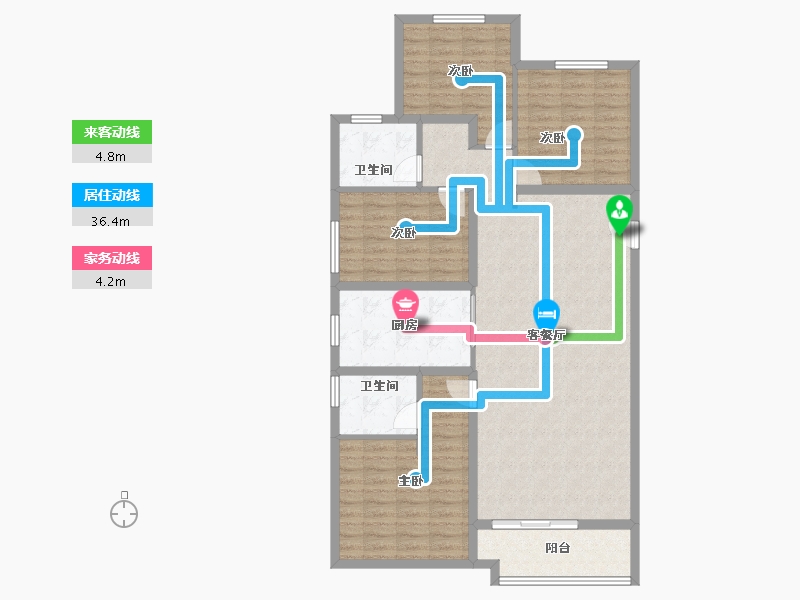 陕西省-西安市-富力开远城-115.24-户型库-动静线