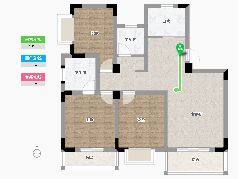 湖北省-武汉市-保合太和东合院-81.95-户型库-动静线