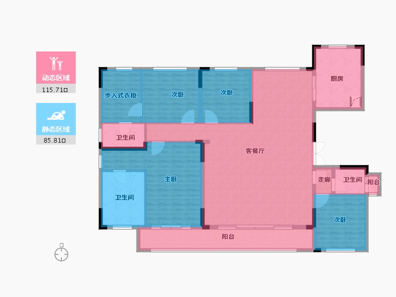 湖北省-武汉市-武汉城建·光谷龙山湖-184.00-户型库-动静分区