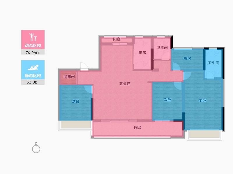 浙江省-温州市-乐宸府-110.40-户型库-动静分区