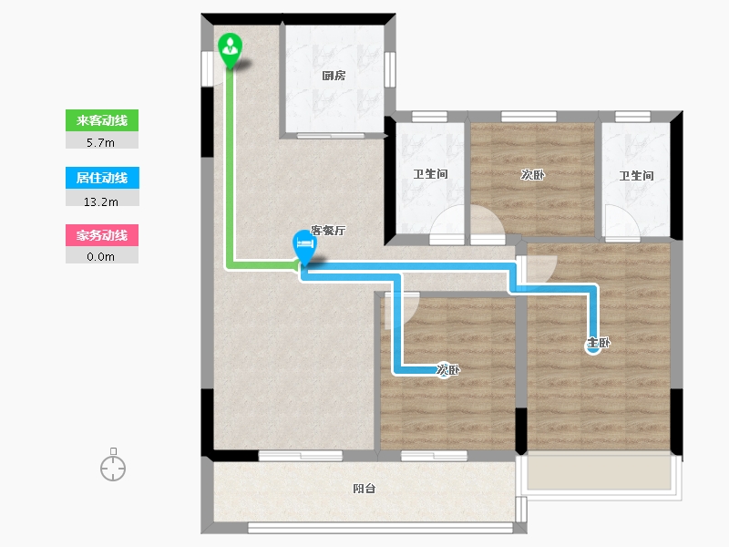 浙江省-温州市-德信天宸-84.19-户型库-动静线