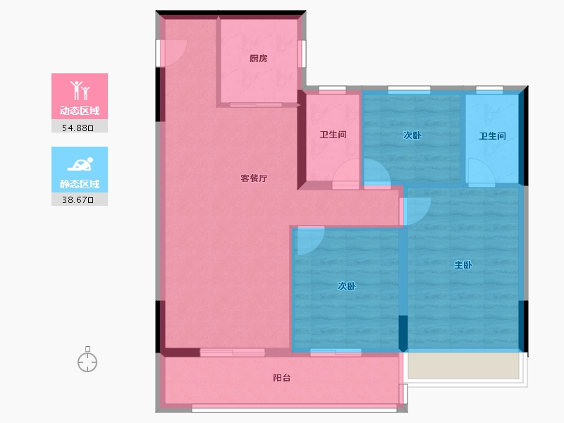 浙江省-温州市-德信天宸-84.19-户型库-动静分区