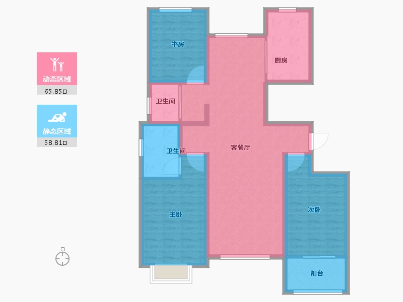 山东省-潍坊市-华安·东方名郡-112.01-户型库-动静分区