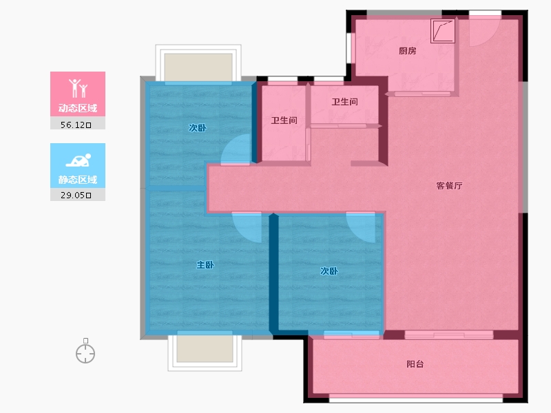 湖北省-武汉市-中建壹品澜悦-76.00-户型库-动静分区