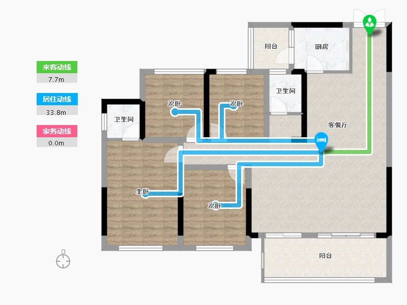 四川省-巴中市-国盛首府-133.54-户型库-动静线