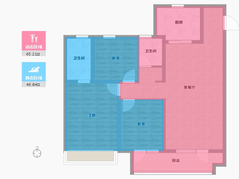 山东省-烟台市-旭辉银盛泰辉盛岚海-100.00-户型库-动静分区