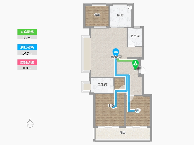 浙江省-宁波市-绿城·春来云潮-84.01-户型库-动静线