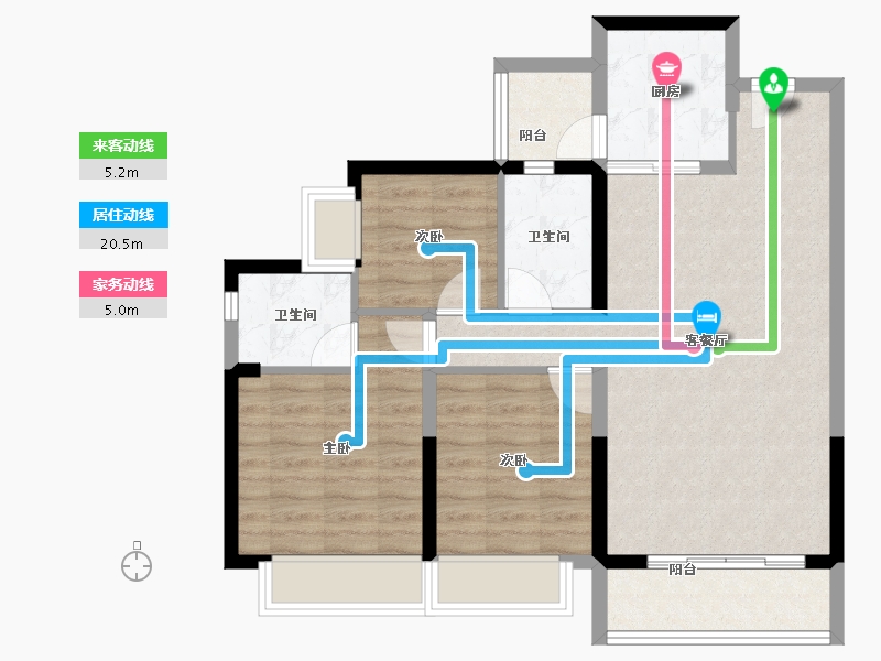 广东省-东莞市-信鸿誉庭-81.97-户型库-动静线