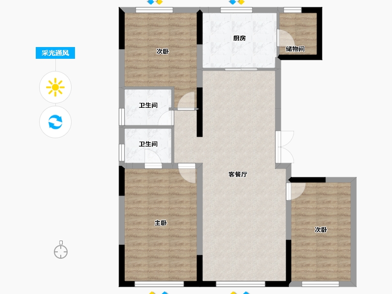 辽宁省-沈阳市-首创禧悦大观-101.59-户型库-采光通风