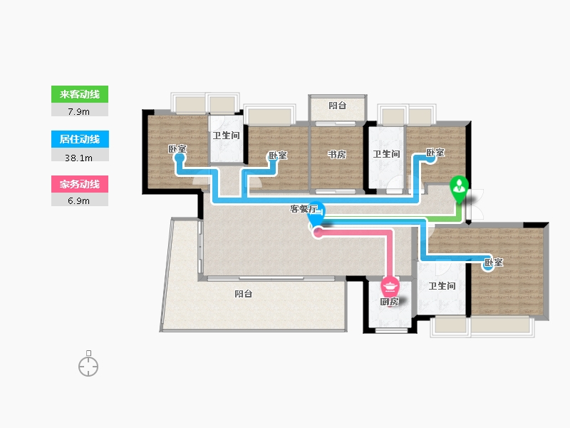 广东省-东莞市-深业松湖云城-153.16-户型库-动静线