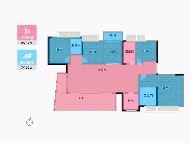 广东省-东莞市-深业松湖云城-153.16-户型库-动静分区