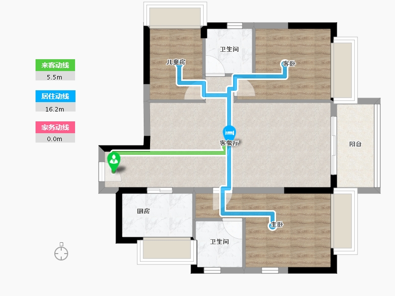 广东省-东莞市-碧桂园·松湖明珠-74.39-户型库-动静线