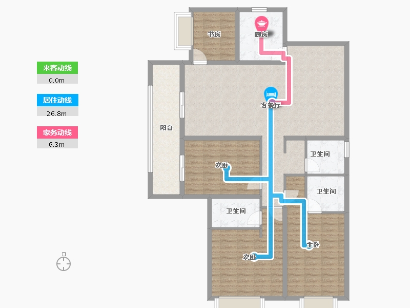 陕西省-西安市-富力开远城-136.09-户型库-动静线